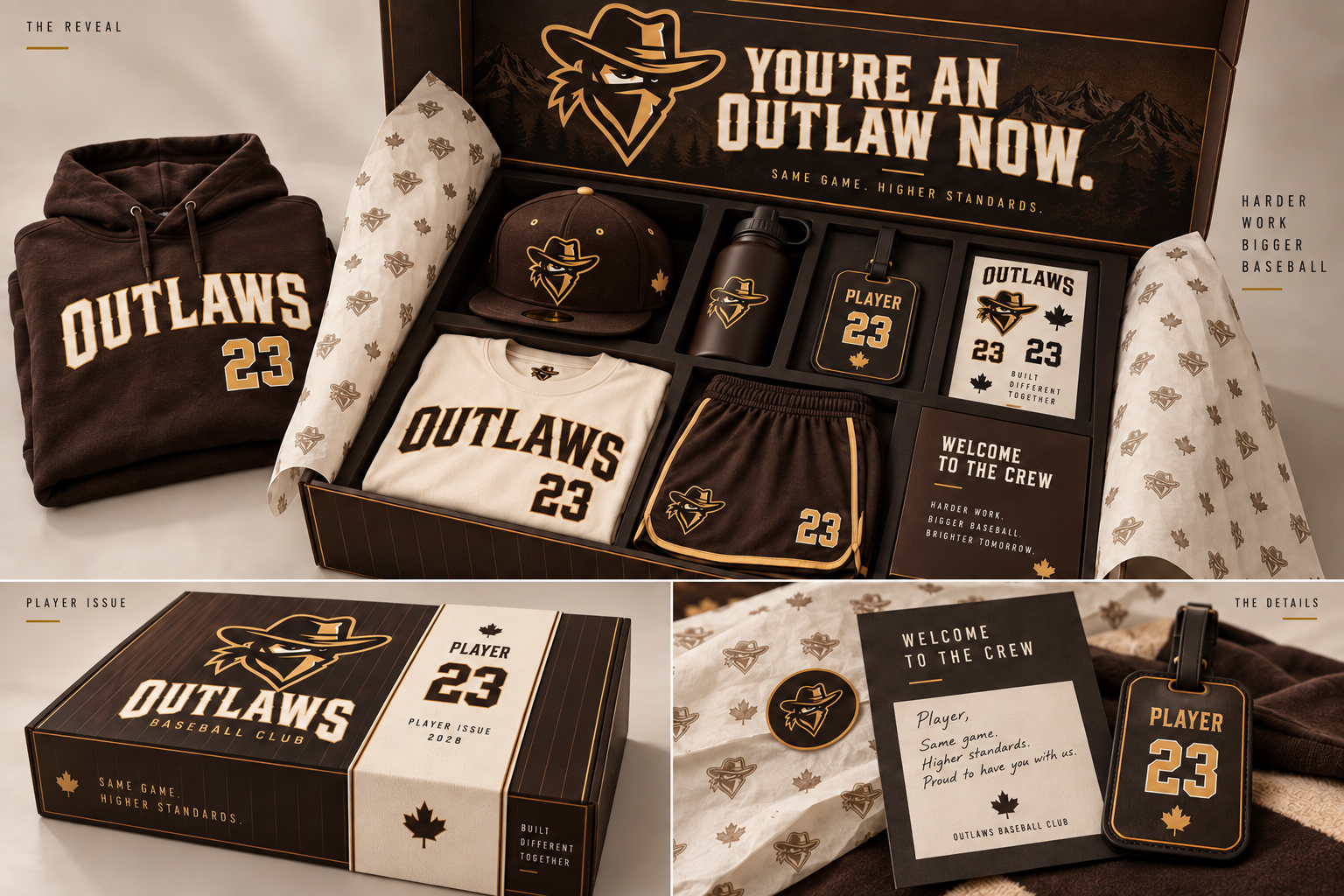 Outlaws personalized player welcome package